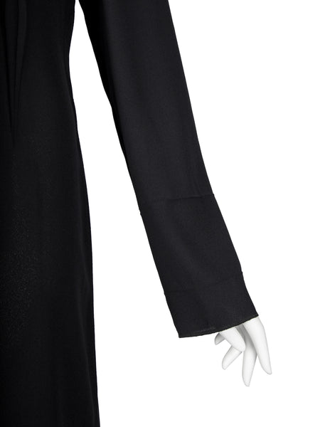 Maison Martin Margiela Vintage AW 1993 Phenomenal and Rare 'Open Dart' Black Crepe Dress