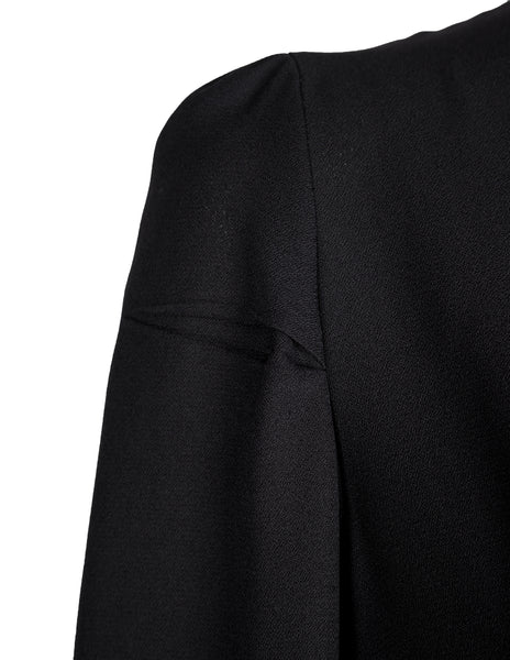 Maison Martin Margiela Vintage AW 1993 Phenomenal and Rare 'Open Dart' Black Crepe Dress