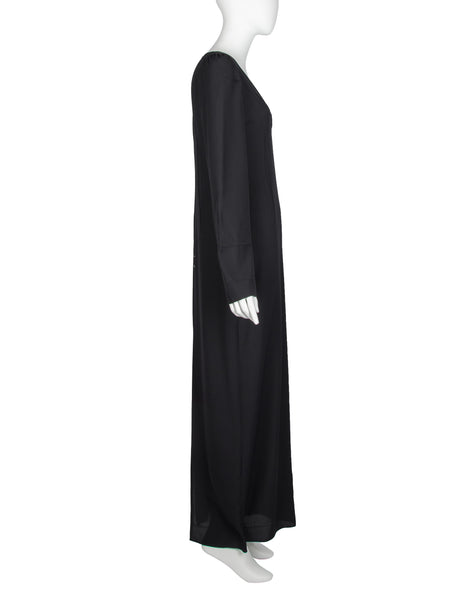 Maison Martin Margiela Vintage AW 1993 Phenomenal and Rare 'Open Dart' Black Crepe Dress