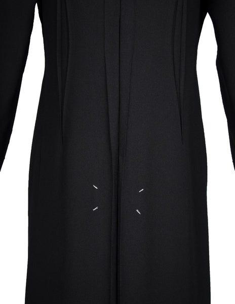 Maison Martin Margiela Vintage AW 1993 Phenomenal and Rare 'Open Dart' Black Crepe Dress