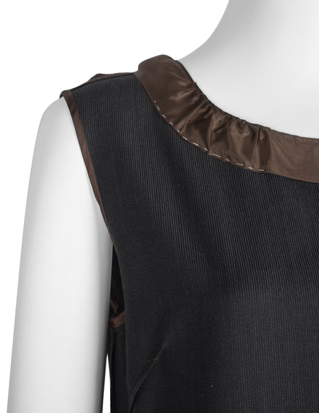 Maison Martin Margiela Vintage AW 1999 Black and Brown Deconstructed Maxi Dress