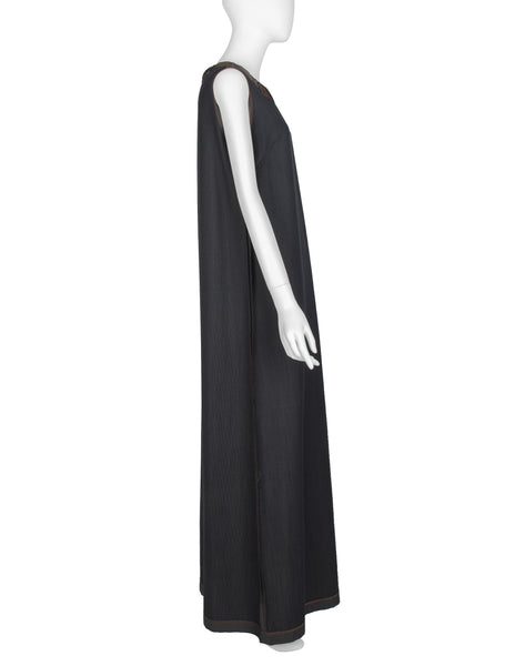Maison Martin Margiela Vintage AW 1999 Black and Brown Deconstructed Maxi Dress