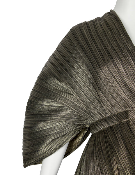 Giorgio di Sant'Angelo Vintage AW 1981 Phenomenal Metallic Plissé Top