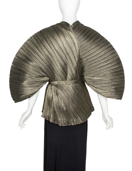 Giorgio di Sant'Angelo Vintage AW 1981 Phenomenal Metallic Plissé Top