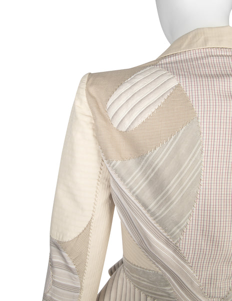 Alexander McQueen Vintage SS 2004 Deliverance Iconic Patchwork Jacket Skirt Suit