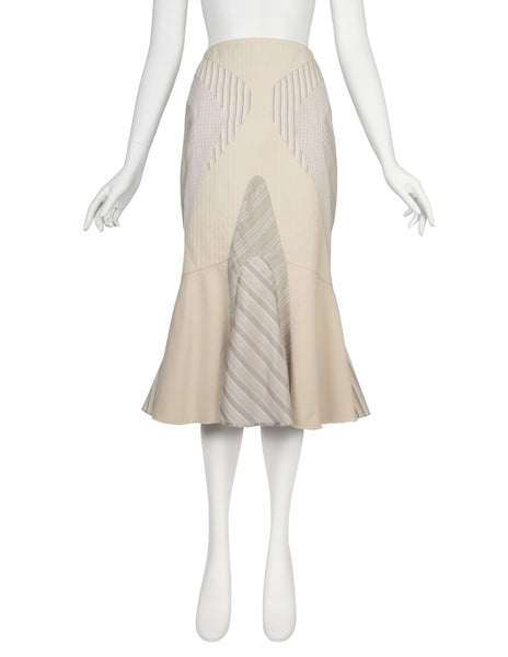 Alexander McQueen Vintage SS 2004 Deliverance Iconic Patchwork Jacket Skirt Suit