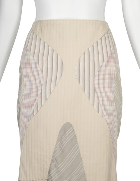 Alexander McQueen Vintage SS 2004 Deliverance Iconic Patchwork Jacket Skirt Suit
