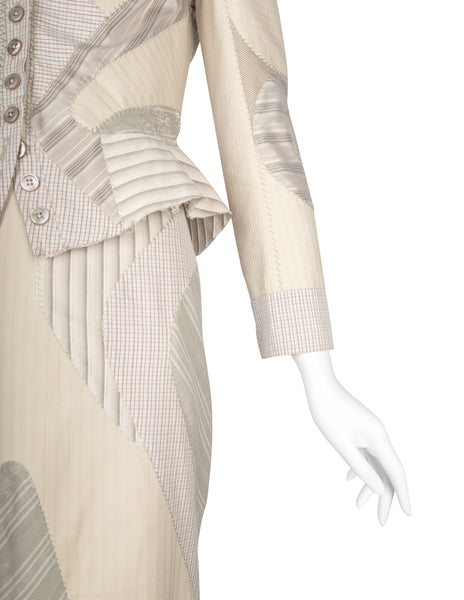 Alexander McQueen Vintage SS 2004 Deliverance Iconic Patchwork Jacket Skirt Suit