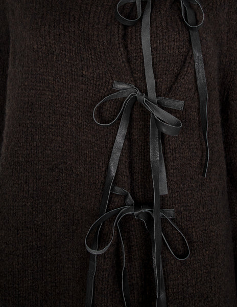 Ann Demeulemeester Vintage AW 2002 Brown Wool Oversized Sweater