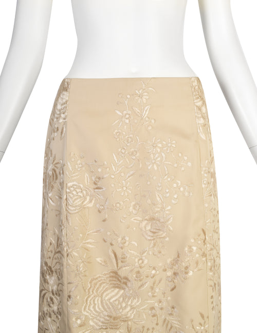 Alberta Ferretti Vintage SS 1999 Light Beige Heavily