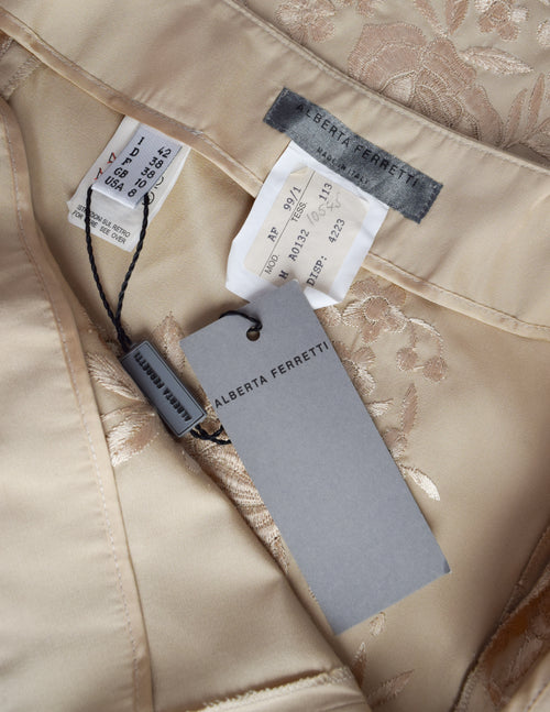 Alberta Ferretti Vintage SS 1999 Light Beige Heavily
