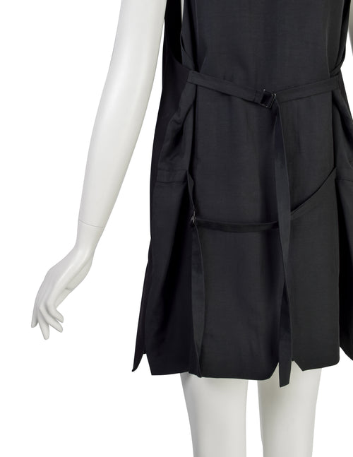 Ann Demeulemeester Vintage Black Long Line Vest Mini Dress  Amarcord  Vintage Fashion