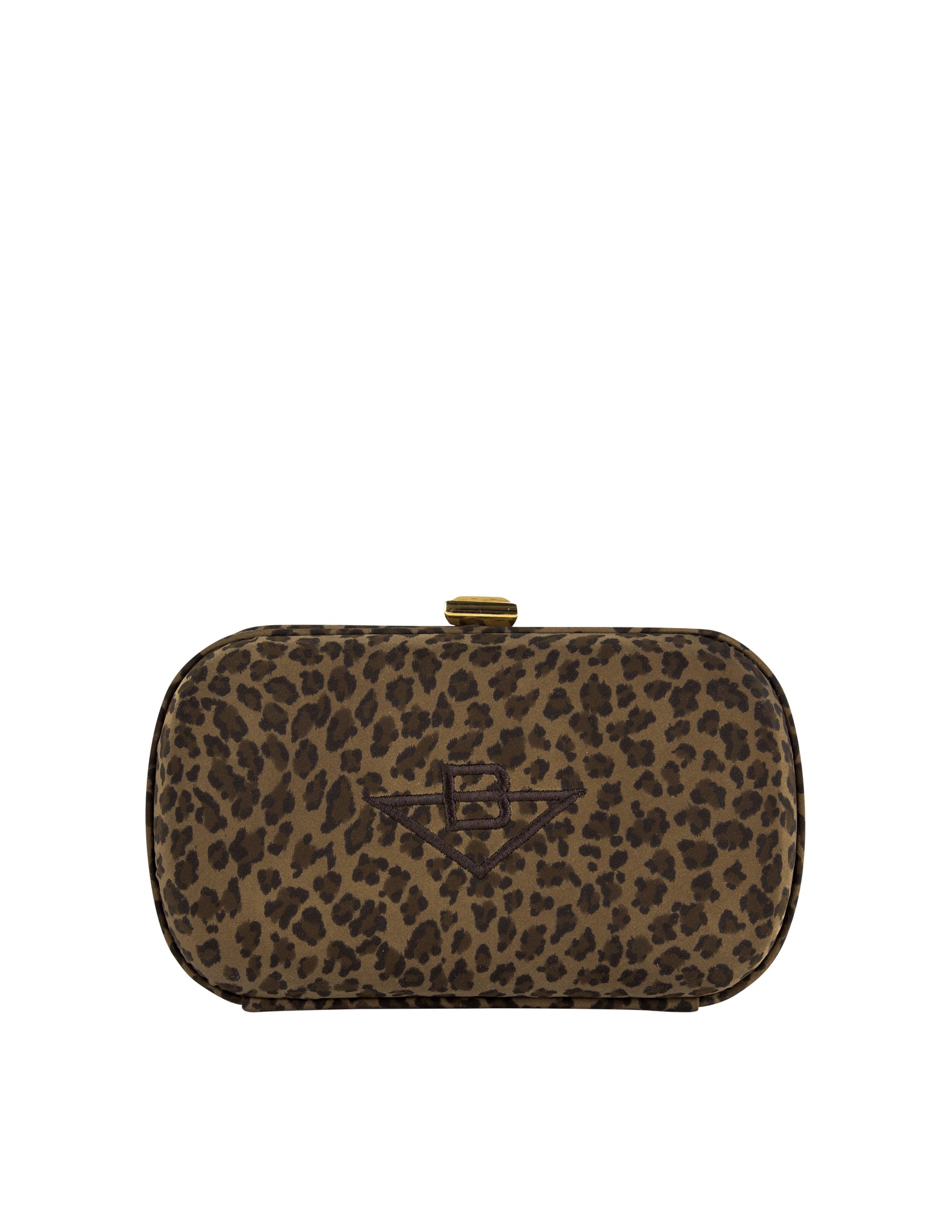 Bottega Veneta Vintage 1990s Leopard Print Nylon Box Clutch Bag