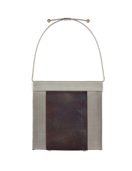 Bo's Art Vintage 'Make Art Not War' Stainless Steel Mesh Handbag