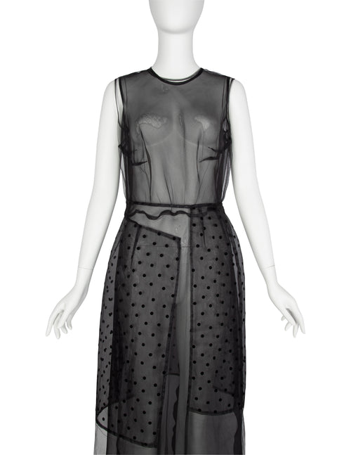 Comme des Garcons Vintage AW 1997 Black Sheer Tulle Polka Dot Paneled –  Amarcord Vintage Fashion