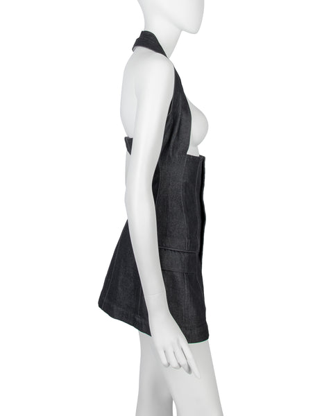 Comme des Garcons Vintage SS 1987 Denim Under Bust Halter Top