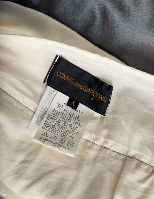 Comme Des Garcons Vintage AW 1996 Metallic Charcoal Silver Silk 