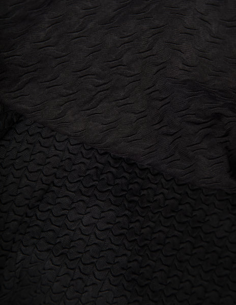 Comme des Garcons Vintage SS 1987 Black Textured Top and Skirt Set