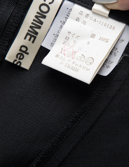 Comme des Garcons Vintage SS 1987 Black Asymmetrical Under Bust