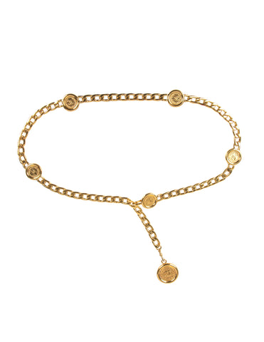Chanel Vintage AW 1994 Golden CC Logo Coin Medallion Chain Belt