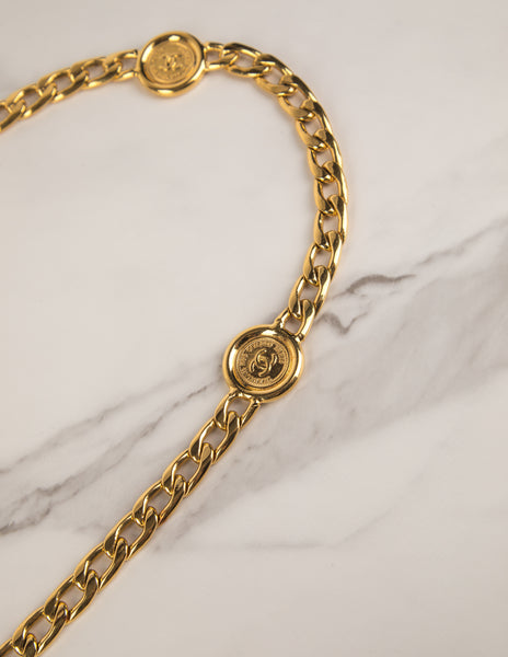 Chanel Vintage AW 1994 Golden CC Logo Coin Medallion Chain Belt