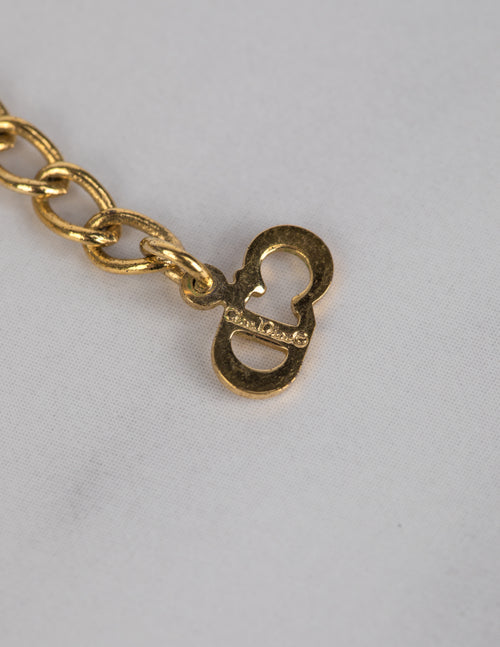 Christian Dior Vintage AW 2000 by John Galliano Golden CD Logo