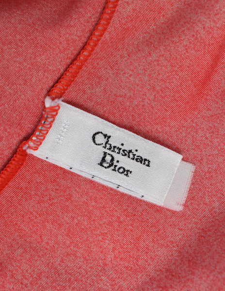 Christian Dior Vintage 1990s Red and Black Heritage Logo Swimsuit
