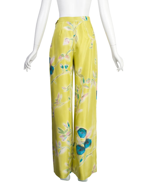 Christian Lacroix Vintage SS 1998 Light Green Watercolor