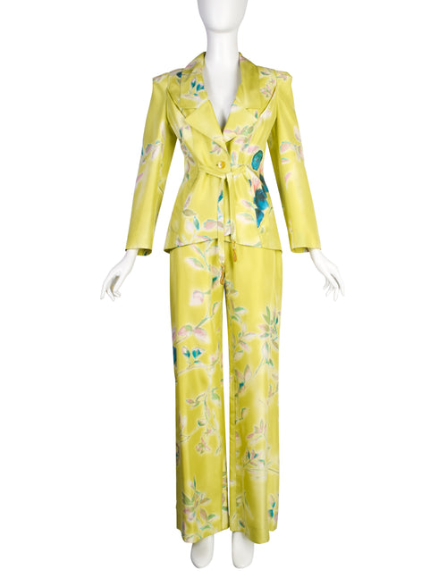 Christian Lacroix Vintage SS 1998 Light Green Watercolor