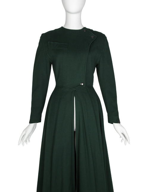 Claude Montana Vintage AW 1987 Green Split Front Coat – Amarcord