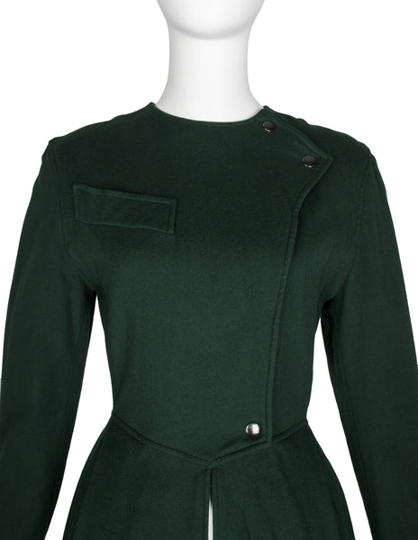 Claude Montana Vintage AW 1987 Green Split Front Coat