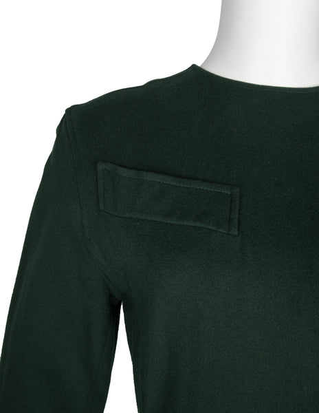 Claude Montana Vintage AW 1987 Green Split Front Coat