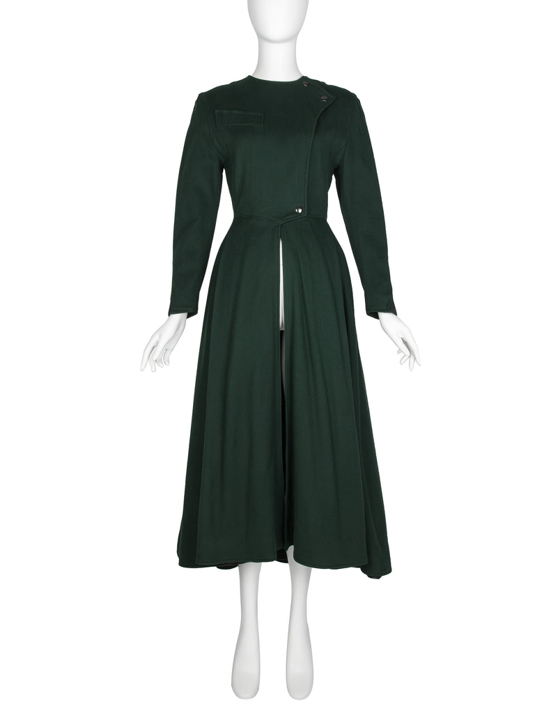 Claude Montana Vintage AW 1987 Green Split Front Coat – Amarcord