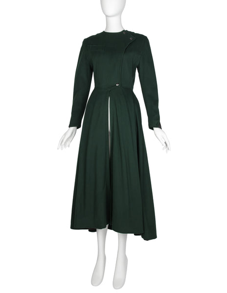 Claude Montana Vintage AW 1987 Green Split Front Coat