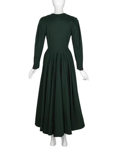 Claude Montana Vintage AW 1987 Green Split Front Coat