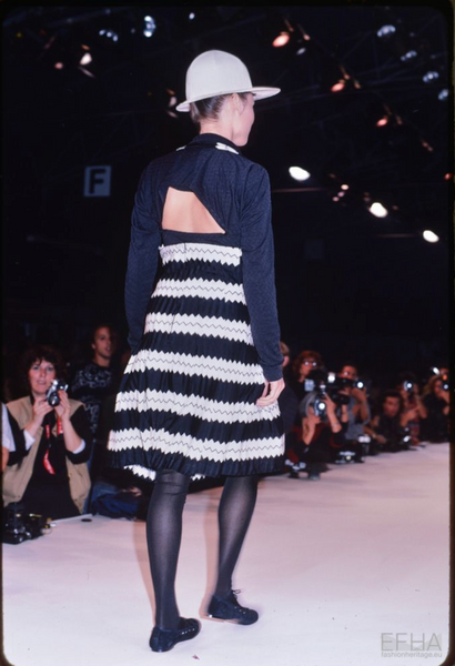Comme des Garcons Vintage SS 1987 Black Textured Top and Skirt Set