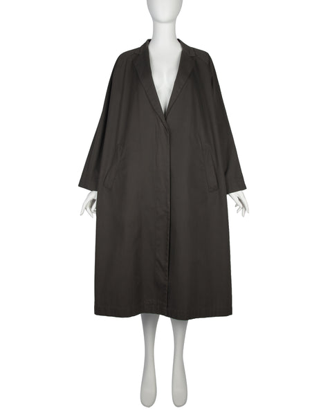 Callaghan by Romeo Gigli Vintage 1987 Charcoal Grey Oversized Trench Coat