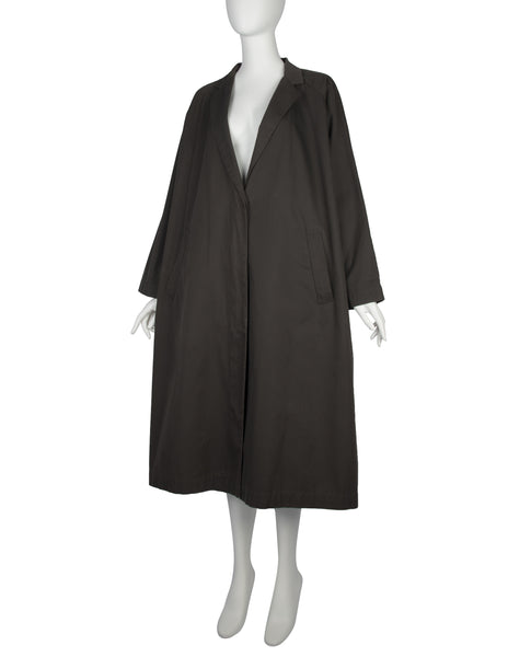 Callaghan by Romeo Gigli Vintage 1987 Charcoal Grey Oversized Trench Coat