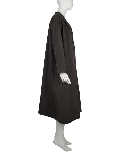Callaghan by Romeo Gigli Vintage 1987 Charcoal Grey Oversized Trench Coat