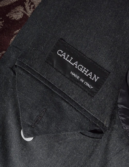 Callaghan by Romeo Gigli Vintage AW 1988 Burgundy Metallic Figural