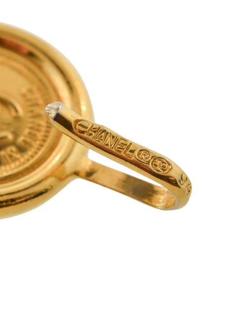 Vintage Chanel Black & Gold Coin Scarf