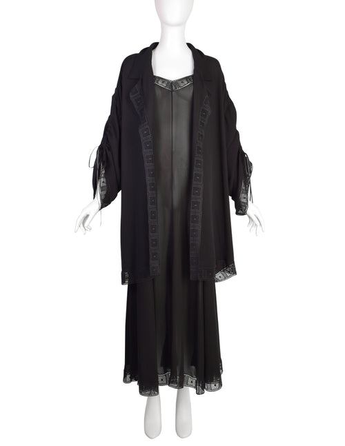 Chloe Vintage SS 1993 by Karl Lagerfeld Black Sheer Lace Trim Dress an –  Amarcord Vintage Fashion