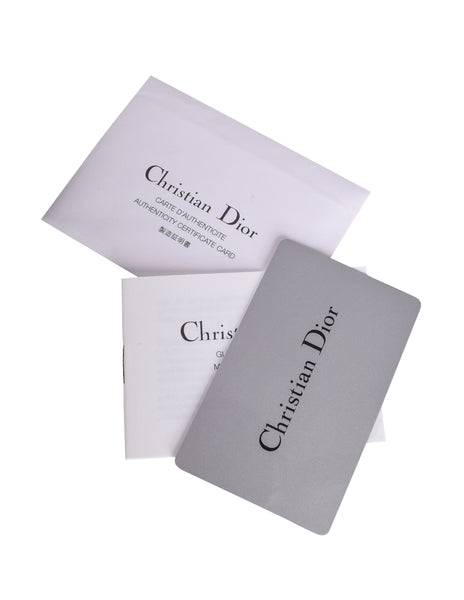 Christian Dior Vintage AW 2004 by John Galliano White & Silver Monogram Dice Charm 'GAMBLER' Mini Bowler Bag