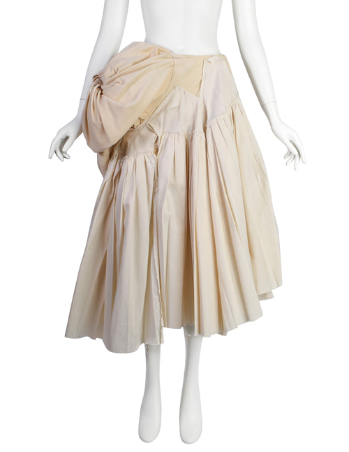 Comme des Garcons Vintage SS 2003 Cream and Ivory Pleated
