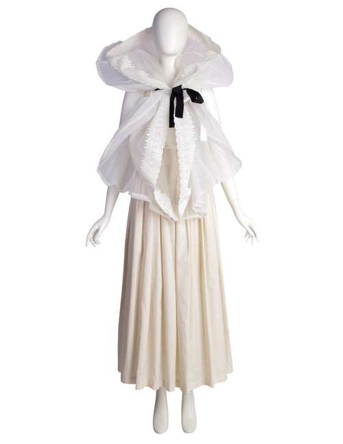 Comme des Garcons Vintage SS 2002 Off-White Full Skirt Runway