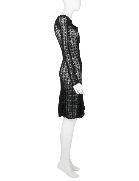 Dolce & Gabbana Vintage 1990s Black Crochet Dress