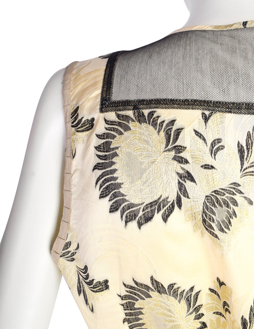 Dries van Noten, Floral top with black collar - Unique