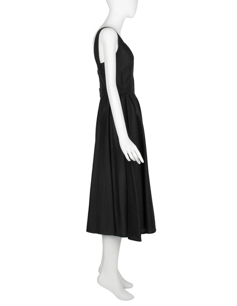 Fendi Vintage 1980s does 1950s Black Full Skirt Dress