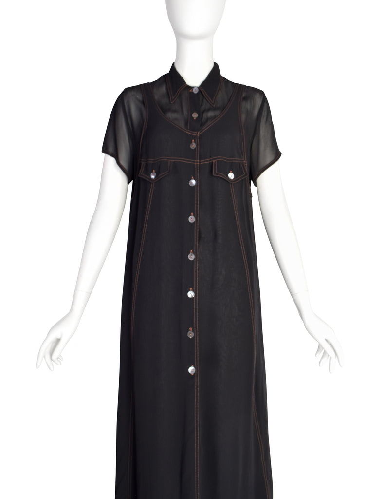 sheer fendi dress FENDI 1990s ZUCCA SHEER CREAM DRESS