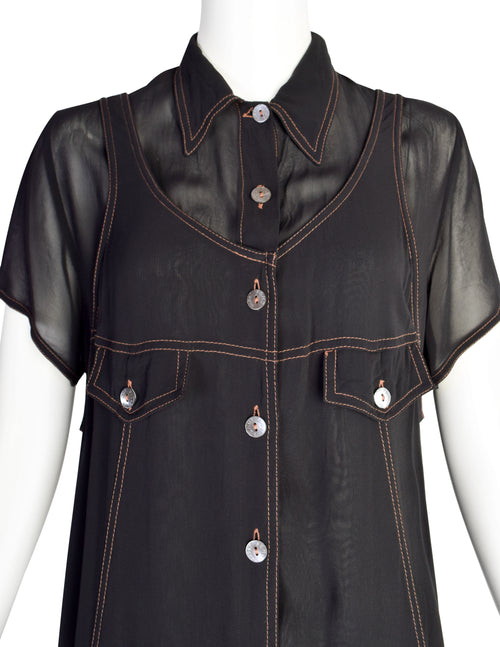 Fendi online sheer shirt